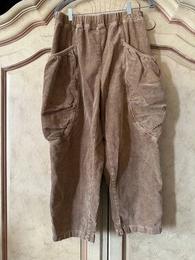 easel Corduroy Big Pocket Pants in Brown size Large